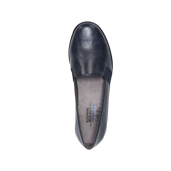 LIFE STRIDE Womens Navy Gore Isabelle Round Toe Wedge Slip On Loafers 7.5 W - Picture 3 of 4